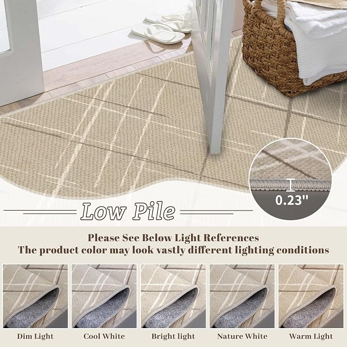 3x5 Area Rug Washable Entryway Rug Non Slip Modern Tear and Stain Resistance No - Image 6