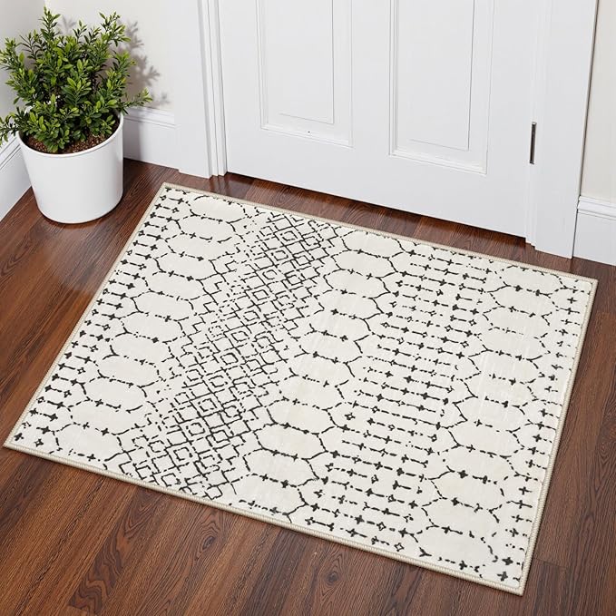 Lahome Moroccan Front Door Rugs Indoor 2x3 Non-Slip Washable Door Mats Indoor by Lahome