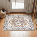 Lessymo 2 x 3 Entryway Rug- Machine Washable Area Rugs Boho Faux Wool Low Pile by Lessymo