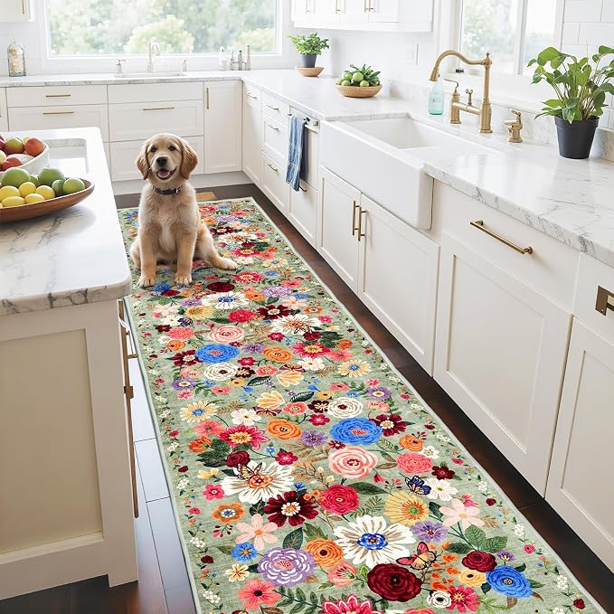 Rug for Hallways Kitchen Rug 2'6" x 14', Non Slip Washable Rugs - Image 5