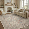 DCX Beige Area Rugs 9x12, Machine Washable Non Slip Stain Resistant Soft by DCXWashableRug