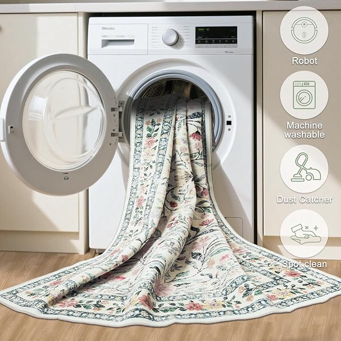 Runner Rug for Entryway: 2.6x14 Kitchen Rugs Non Slip Washable Ultra-Thin Soft - Image 8
