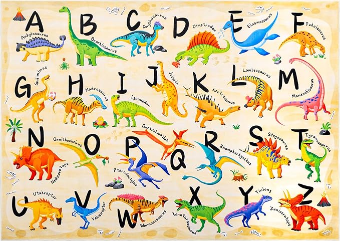 6x9 ABC Classroom Rug for Kids Playroom, Alphabet Rug - Image 4