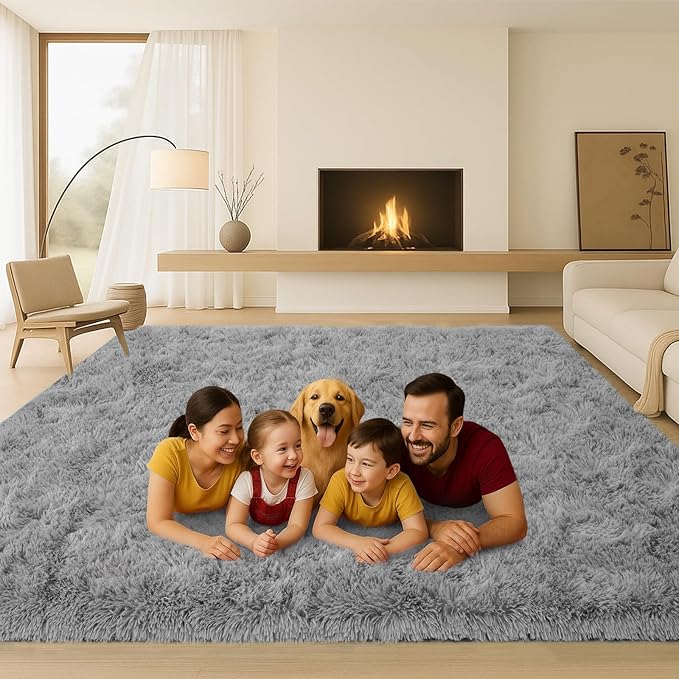 5x7ft Fluffy Plush Shag Rug, Soft Area Rug - Image 3