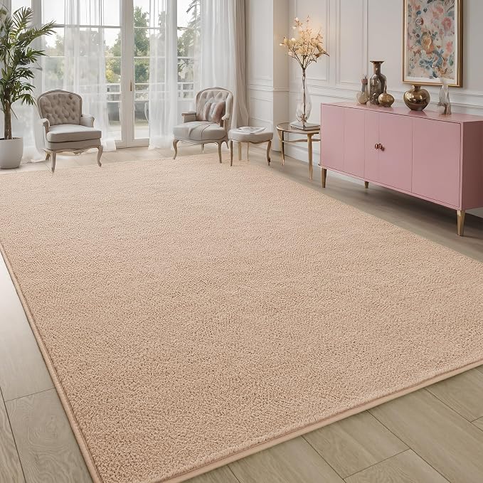 Pettop 4x6 ft Beige Area Rugs for Bedroom Living Room, Washable Memory Foam - Image 7