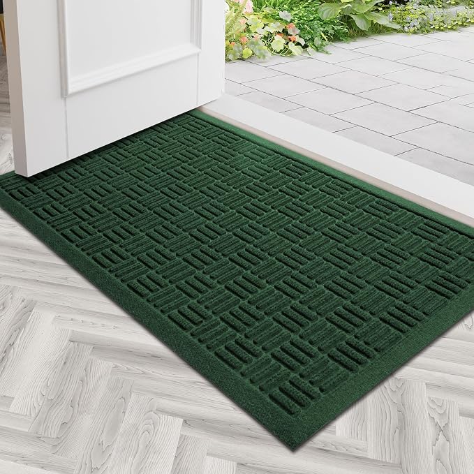 Mibao Front Door Mat Indoor Outdoor Entrance, Dirt Trapping Waterproof by Mibao