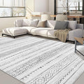 Nakagishi 5x8 Area Rugs Living Room: Washable Boho Large Neutral Soft Farmhouse by NakagishiAreaRug