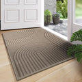 Front Door Mat 31''x47'', Absorbent Dirt Resist Washable Non Slip Low-Profile by QiCaiJia