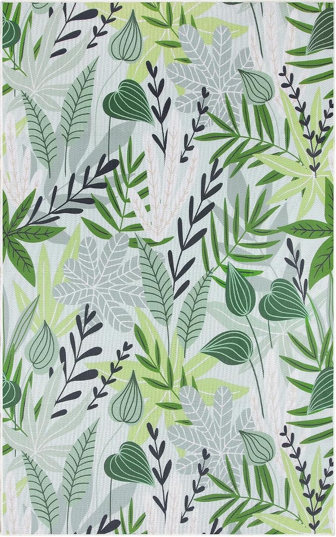 Lahome Leaf Indoor Outdoor Rug, 5x8ft Non Slip Outdoor Patio Rug - Image 6