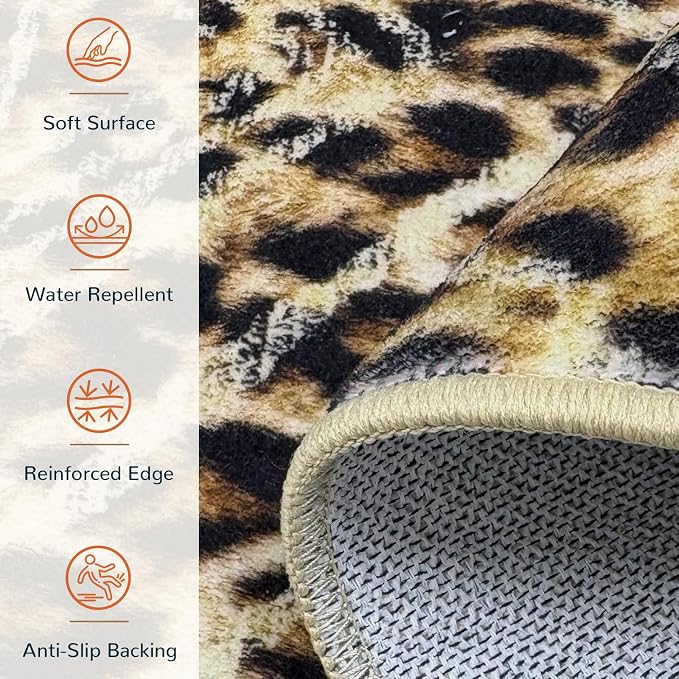 BESTSWEETIE Area Rug 5x7 Rug Machine Washable Non-Slip Low Pile Print Pattern - Image 4