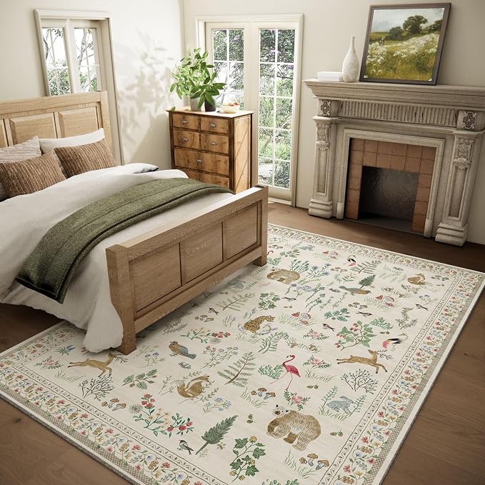 6x9 Area Rugs for Living Room: Washable Bedroom Rug Stain Resistant Non Slip - Image 2