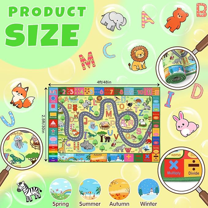 Educational ABC Area Rug 2.5x4 Feet Kids Rugs - Image 2