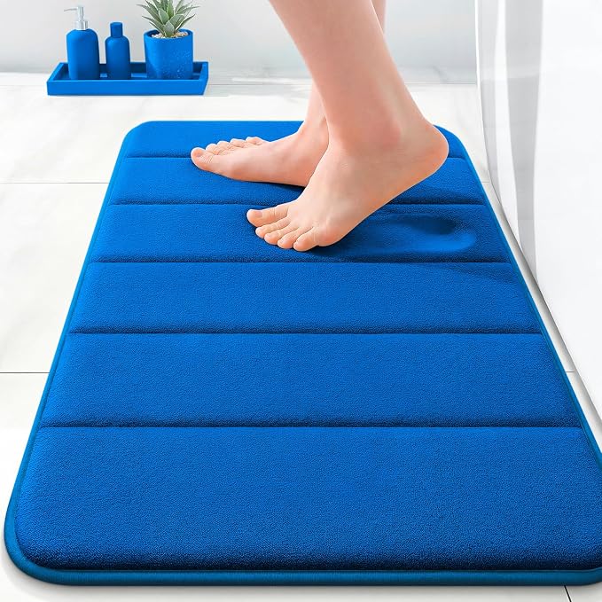 OLANLY Memory Foam Bath Mat 24x16, Super Soft Absorbent Bathroom Rugs, Quick Dry by OLANLY