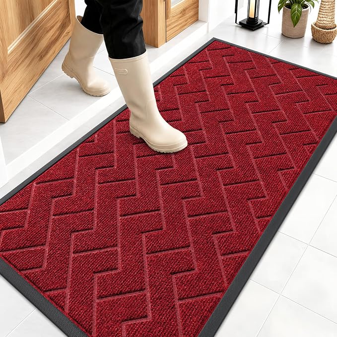 OLANLY Front Door Mat Indoor Outdoor Entrance, Waterproof All-Season, by OLANLY