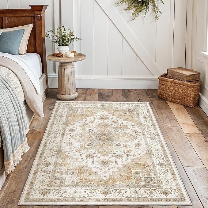 AMADA HOMEFURNISHING 3x5 Washable Area Rug, Low-Profile Entryway Rug - Image 8