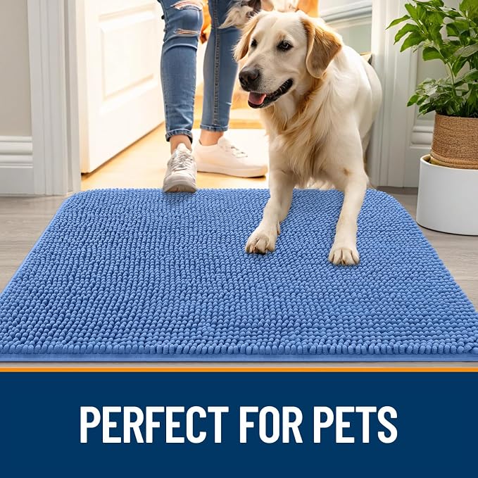 OLANLY Dog Door Mat for Muddy Paws 48x30, Absorbs Moisture and Dirt, Absorbent - Image 6