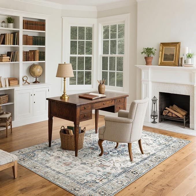 Machine Washable Throw Rugs for Entryway: Door Mat Indoor Entrance 4x6 Small - Image 2