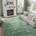DCX Abstract Area Rug 6x9, Washable Green Modern Rug by DCXWashableRug