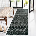 Lahome Moroccan Black Washable Runner 2x5 Non-Slip Lightweight Laundry Room Rug by Lahome