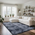 Fluffy Rug Shag Area Rug, Mottling Dark Grey 5x8 Area Rugs by Yongyangjuxi