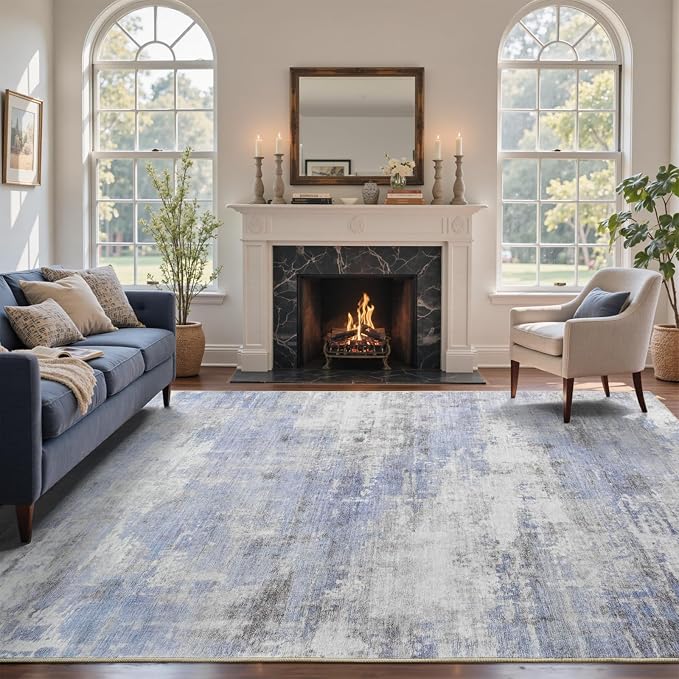 5x7 Ft Area Rugs for Living Room, Soft Non-Slip Washable Rugs Modern Abstract - Image 2