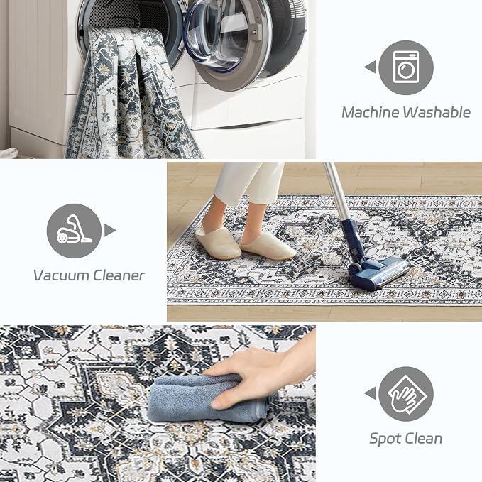 Madane Hallway Runner Rug 2x12, Extra Long Washable Runner Rugs - Image 5