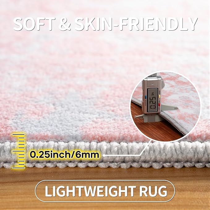 Pink Rug Carpet 10x14 Area Rugs - Image 6