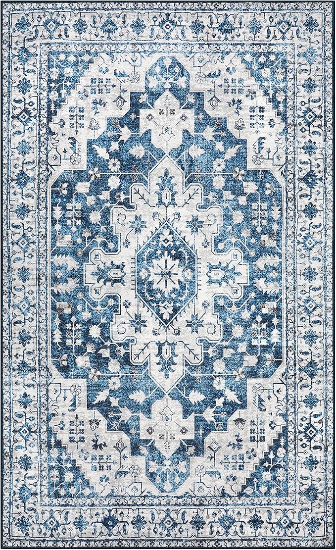 Moynesa Ultra-Thin Washable Vintage Area Rug - Image 7
