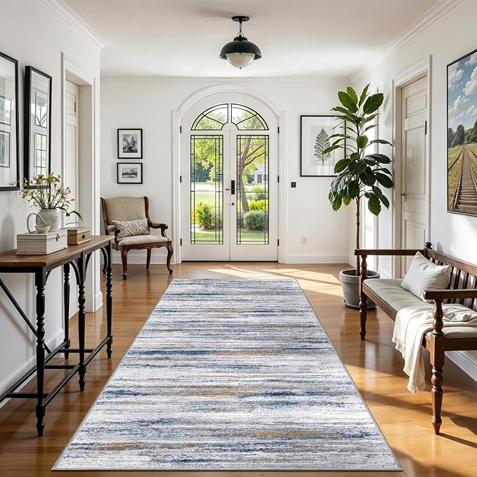 5x10 Area Rug for Living Room: Non-Slip Washable Rugs for Dining Room Bedroom - Image 4