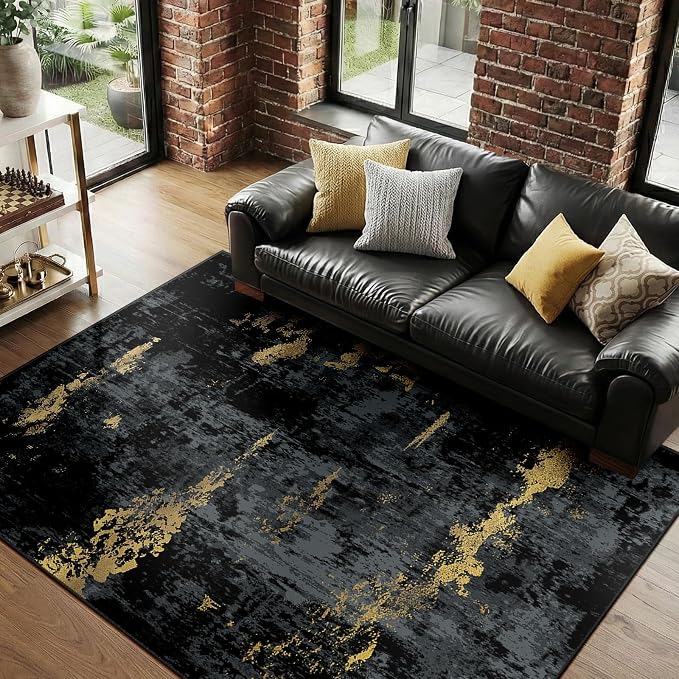 RELEANY Washable Area Rugs 6'x9' Non-Slip Modern Abstract Soft - Image 8