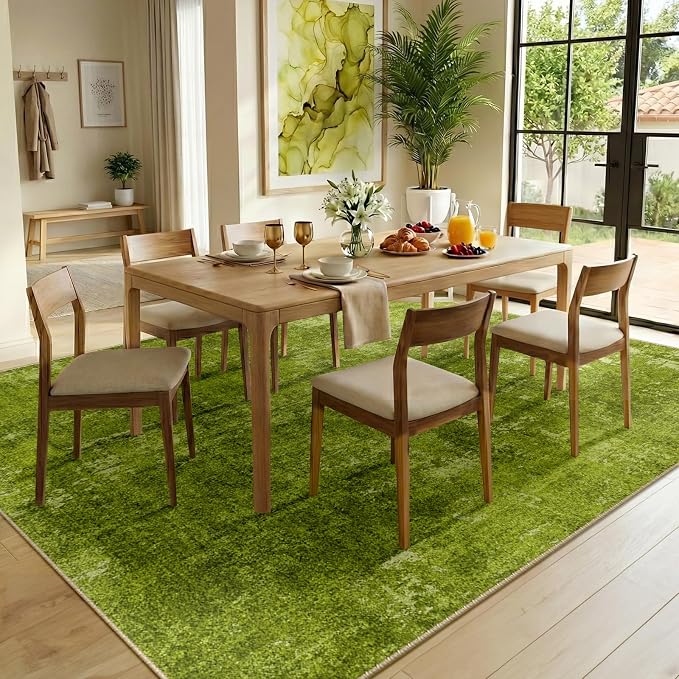RELEANY Washable Area Rugs 8'x10' Non-Slip Modern Abstract Soft - Image 3