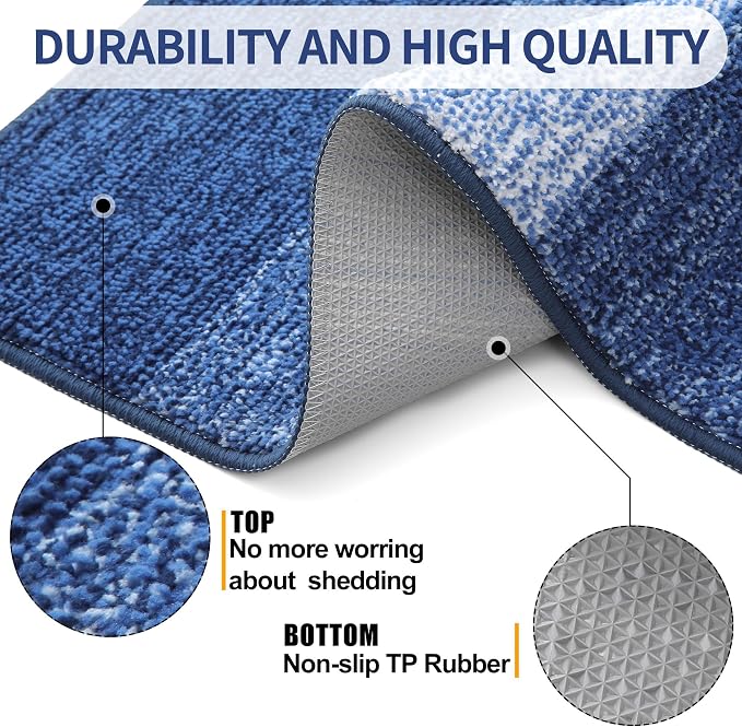 Kitinjoy Indoor Outdoor Door Mat, 44x24 Non-Slip Absorbent Dirt Trapper - Image 3