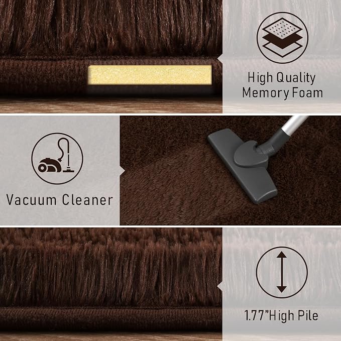 LOCHAS Ultra Soft Indoor Modern Area Rugs 2x6, Fluffy Living Room Carpets - Image 5