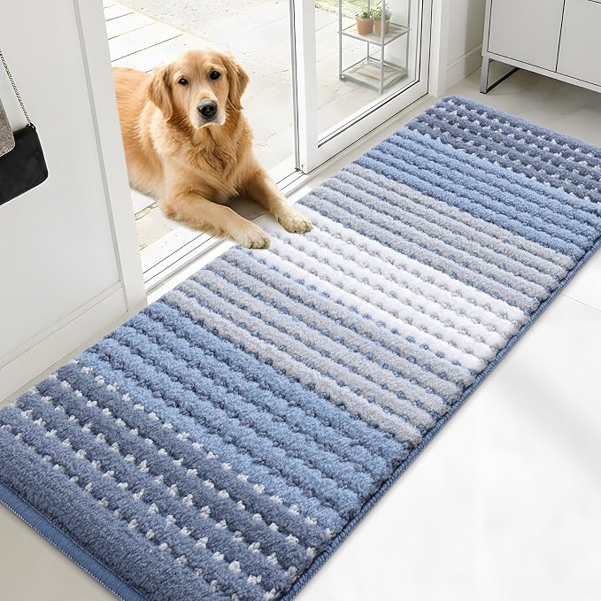 Kitinjoy Indoor Outdoor Door Mat, 71x24 Non-Slip Absorbent Dirt Trapper by Kitinjoy