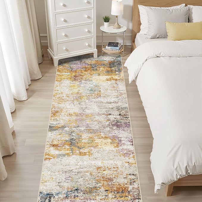 Runner Rug Kitchen Washable Rugs: 2x10 Non-Slip Abstract Soft Modern Stain - Image 6