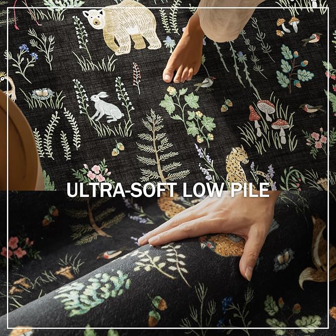 9x12 Area Rugs for Living Room: Washable Bedroom Rug Vintage Stain Resistant - Image 5