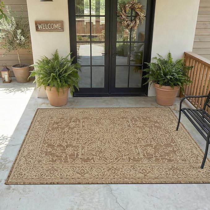 MontVoo-3x5 Outdoor Rug Porch Entryway Rug-Polypropylene Indoor Outdoor Rugs by MontVoo