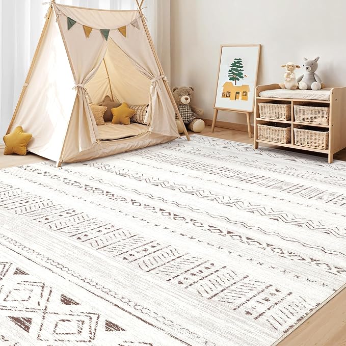 cotiled 7x9 Area Rugs Living Room Rug: Washable Boho Rugs - Image 8