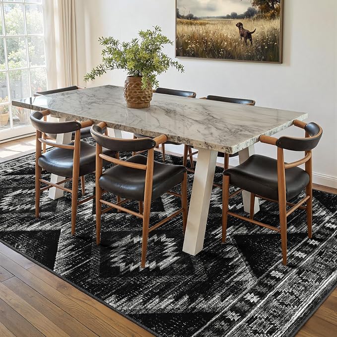 BESTSWEETIE Area Rug 7x9 Rug Machine Washable Non-Slip Low Pile Print Pattern - Image 8
