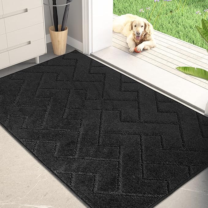 PURRUGS Dirt Trapping Door Mat 32" x 47", Non-Slip Machine Washable Entry Rug by PURRUGS