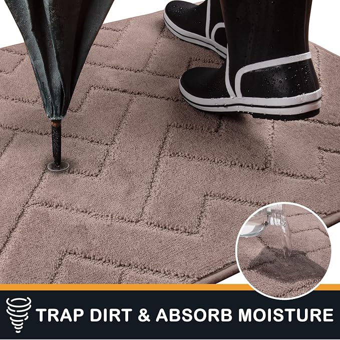 PURRUGS Dirt Trapping Door Mat 24" x 59", Non-Slip Machine Washable Entry Rug - Image 5