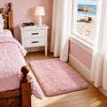 Ophanie Small Rug Washable Non Slip Throw Bedside Area Rugs, Fluffy Soft Pink by Ophanie