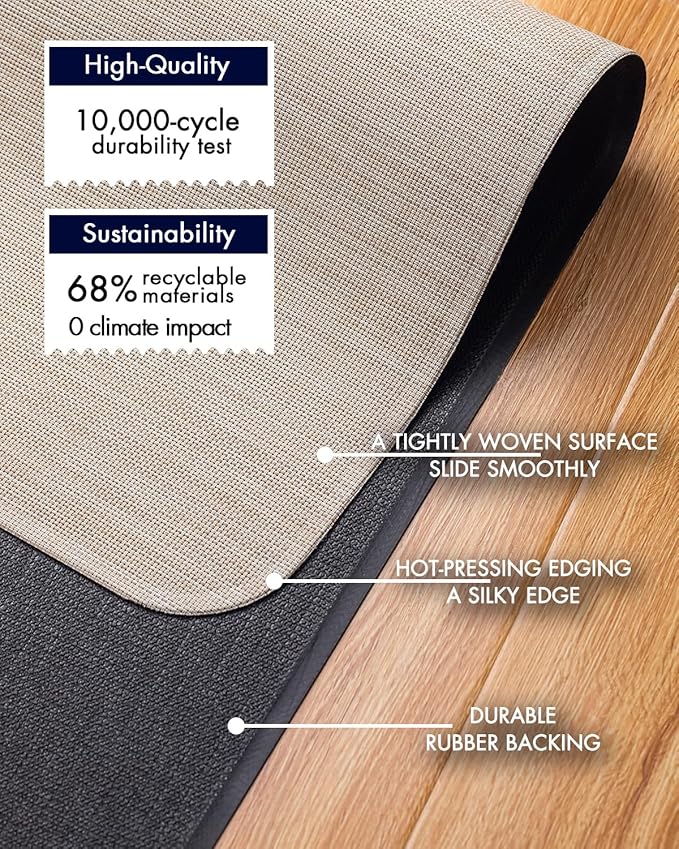 BARoyal Office Chair Mat for Hardwood Floor Under Desk Computer Rolling Chair - Image 4
