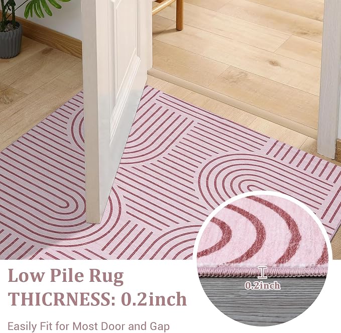 ROYHOME Modern Rug 2x6 Runners for Hallways, Abstract Kitchen Runner Rugs Non - Image 6