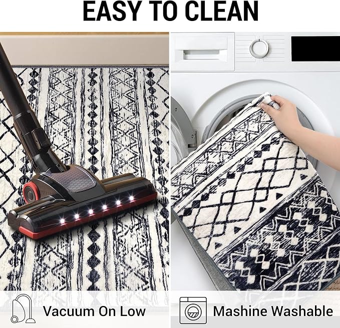 KUTA Boho Hallways Runner Rugs 2x12, Moroccan Washable Kitchen Rug Non-Slip - Image 6