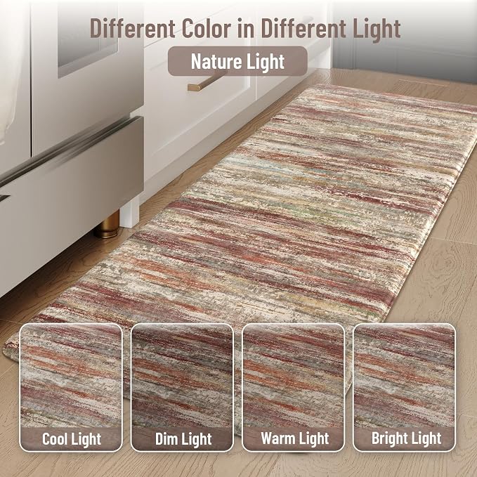 KIMODE Anti Fatigue Kitchen Mats, Farmhouse Kitchen Rugs Sets of 2, Non Slip - Image 9