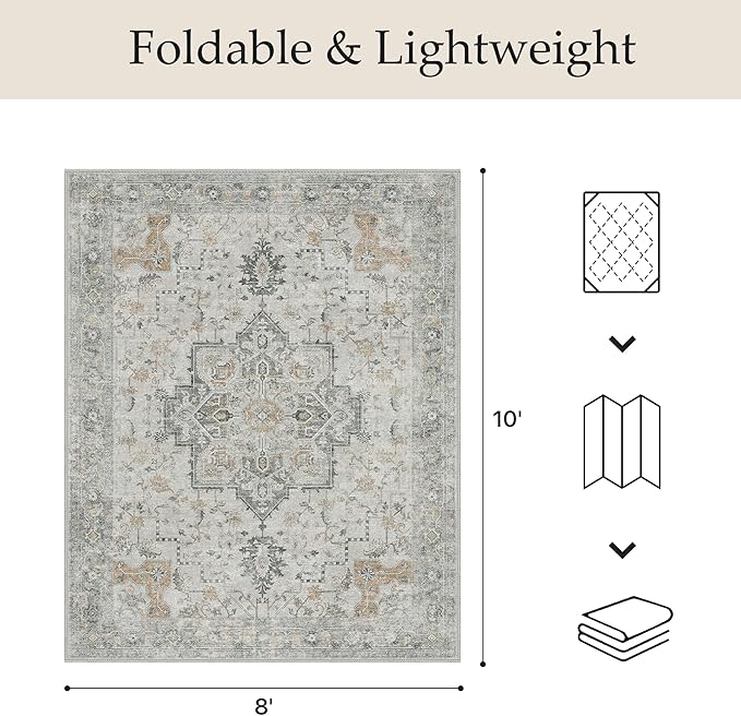GENIMO Outdoor & Indoor Area Rug 8'x10', Waterproof, Non-Shedding, Easy Cleaning - Image 2