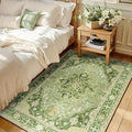 RELEANY Area Rugs 3'x4' Washable Non-Slip, Floral Vintage Distress Medallion by RELEANY