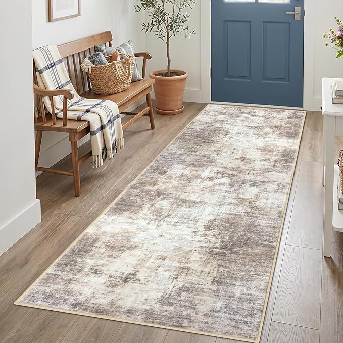 IOHOUZE Abstract Runner Rug 3x7 Ft Washable Runners by iOhouze