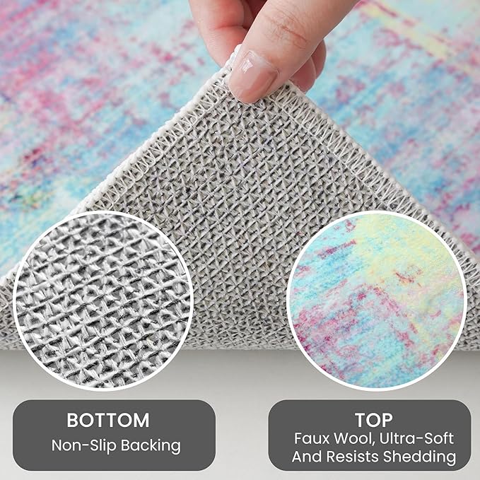 IOHOUZE Abstract Area Rugs 6x9 Ft Washable Rugs - Image 5